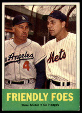 1963 Topps # 68 Duke Snider/Gil Hodges Friendly Foes Excellent+  ID: 215334