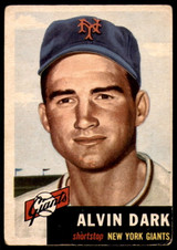 1953 Topps #109 Alvin Dark UER G-VG  ID: 227898