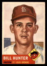 1953 Topps #166 Billy Hunter Very Good RC Rookie  ID: 296013