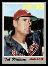 1970 Topps #211 Ted Williams Manager, UER Excellent+ ID: 288965 1970 Topps #211 Ted Williams Manager, UER Excellent+ ID: 288965