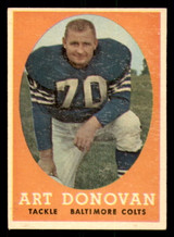 1958 Topps #106 Art Donovan Excellent+  ID: 268361