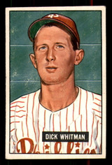 1951 Bowman #221 Dick Whitman Excellent+ RC Rookie  ID: 298318