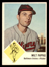 1963 Fleer #  3 Milt Pappas Excellent+ 