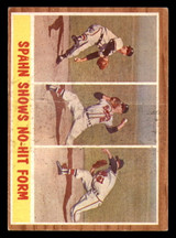 1962 Topps #312 Spahn Shows No-Hit Form IA Excellent+ ID: 297805 1962 Topps #312 Spahn Shows No-Hit Form IA Excellent+ ID: 297805