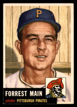 1953 Topps #198 Forrest Main Very Good ID: 296094 1953 Topps #198 Forrest Main Very Good ID: 296094