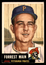 1953 Topps #198 Forrest Main G-VG 1953 Topps #198 Forrest Main G-VG