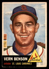 1953 Topps #205 Vern Benson G-VG RC Rookie ID: 296113 1953 Topps #205 Vern Benson G-VG RC Rookie ID: 296113