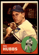 1963 Topps # 15 Ken Hubbs UER Excellent+  ID: 261316