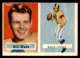 1957 Topps #34 Bill Wade Very Good 1957 Topps #34 Bill Wade Very Good