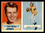 1957 Topps #34 Bill Wade Very Good 