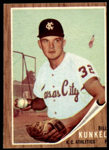 1962 Topps #147 Bill Kunkel Excellent Portrait 1962 Topps #147 Bill Kunkel Excellent Portrait