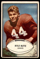 1953 Bowman #25 Kyle Rote Very Good ID: 235990 1953 Bowman #25 Kyle Rote Very Good ID: 235990