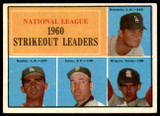 1961 Topps #49 Drysdale/Koufax/Jones/Broglio NL Strikeout Leaders Excellent+ ID: 225085 1961 Topps #49 Drysdale/Koufax/Jones/Broglio NL Strikeout Leaders Excellent+ ID: 225085