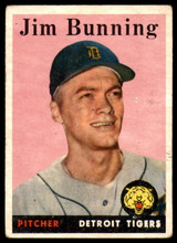 1958 Topps #115 Jim Bunning UER Very Good ID: 233390 1958 Topps #115 Jim Bunning UER Very Good ID: 233390