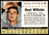 1961 Post Cereal #80 Hoyt Wilhelm Ex-Mint  ID: 234493