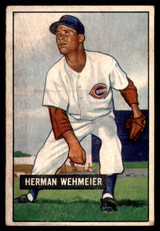 1951 Bowman #144 Herm Wehmeier Very Good  ID: 209942