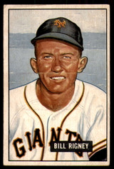 1951 Bowman #125 Bill Rigney Very Good 1951 Bowman #125 Bill Rigney Very Good