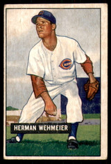 1951 Bowman #144 Herm Wehmeier Very Good  ID: 226885