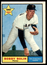 1961 Topps #449 Bobby Bolin Ex-Mint RC Rookie ID: 202308 1961 Topps #449 Bobby Bolin Ex-Mint RC Rookie ID: 202308