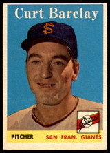 1958 Topps #21 Curt Barclay Excellent  ID: 228954
