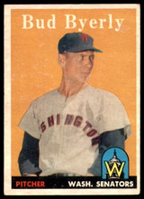 1958 Topps #72 Bud Byerly UER Excellent+ ID: 221345 1958 Topps #72 Bud Byerly UER Excellent+ ID: 221345