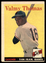 1958 Topps #86 Valmy Thomas Excellent RC Rookie  ID: 221387