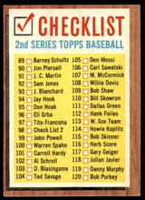 1962 Topps #98 Checklist 89-176 Excellent  ID: 215275