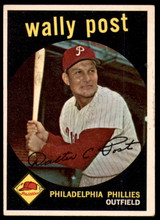 1959 Topps #398 Wally Post Excellent+ ID: 223490 1959 Topps #398 Wally Post Excellent+ ID: 223490