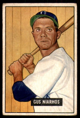 1951 Bowman #124 Gus Niarhos G-VG ID: 226857 1951 Bowman #124 Gus Niarhos G-VG ID: 226857