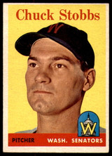 1958 Topps #239 Chuck Stobbs Excellent+ ID: 221581 1958 Topps #239 Chuck Stobbs Excellent+ ID: 221581