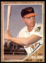 1962 Topps #382 Dick Williams Excellent+  ID: 250274