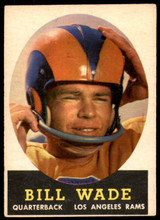 1958 Topps #38 Bill Wade Excellent+ ID: 210145 1958 Topps #38 Bill Wade Excellent+ ID: 210145