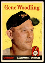 1958 Topps #398 Gene Woodling Excellent  ID: 221680