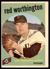 1959 Topps #28 Red Worthington Ex-Mint  ID: 223357