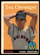 1958 Topps #31 Tex Clevenger Very Good RC Rookie ID: 221231 1958 Topps #31 Tex Clevenger Very Good RC Rookie ID: 221231