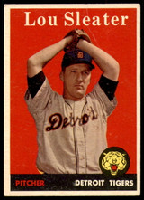 1958 Topps #46 Lou Sleater UER Very Good 1958 Topps #46 Lou Sleater UER Very Good