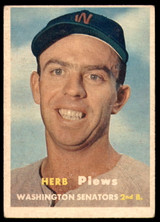 1957 Topps #169 Herb Plews UER Excellent RC Rookie ID: 211136 1957 Topps #169 Herb Plews UER Excellent RC Rookie ID: 211136
