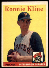 1958 Topps #82 Ron Kline Very Good ID: 221376 1958 Topps #82 Ron Kline Very Good ID: 221376