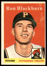 1958 Topps #459 Ron Blackburn Excellent RC Rookie 