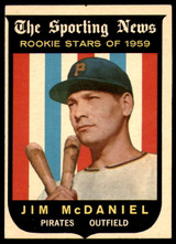 1959 Topps #134 Jim McDaniel Excellent+ RC Rookie ID: 242724 1959 Topps #134 Jim McDaniel Excellent+ RC Rookie ID: 242724