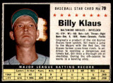 1961 Post Cereal #79 Billy Klaus Ex-Mint  ID: 224042