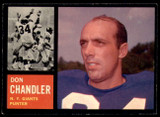 1962 Topps #107 Don Chandler Ex-Mint  ID: 242002