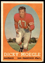 1958 Topps #124 Dick Moegle Excellent+  ID: 254062