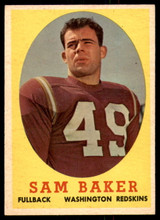1958 Topps #34 Sam Baker Ex-Mint  ID: 218753