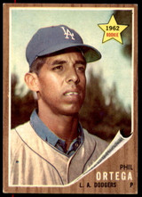 1962 Topps #69 Phil Ortega Excellent+ RC Rookie ID: 234640 1962 Topps #69 Phil Ortega Excellent+ RC Rookie ID: 234640