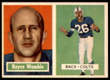 1957 Topps #86 Royce Womble Ex-Mint ID: 252571 1957 Topps #86 Royce Womble Ex-Mint ID: 252571