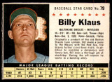 1961 Post Cereal #79 Billy Klaus Ex-Mint  ID: 236725