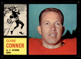 1962 Topps #156 Clyde Conner UER Ex-Mint ID: 241904 1962 Topps #156 Clyde Conner UER Ex-Mint ID: 241904