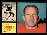 1962 Topps #156 Clyde Conner UER Excellent+ 