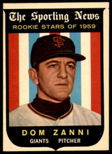 1959 Topps #145 Dom Zanni Excellent RC Rookie ID: 242737 1959 Topps #145 Dom Zanni Excellent RC Rookie ID: 242737